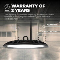 Ledvion LED High Bay 100W - Osram LED - 3000K - IP65 - 110lm/W - 90° - 2 Year Warranty