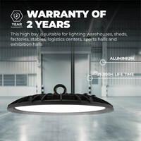 Ledvion LED High Bay 100W - Osram LED - 6000K - IP65 - 110lm/W - 90° - 2 Year Warranty