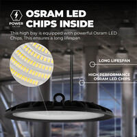 Ledvion LED High Bay 150W - Osram LED - 4000K - IP65 - 110lm/W - 90° - 2 Year Warranty