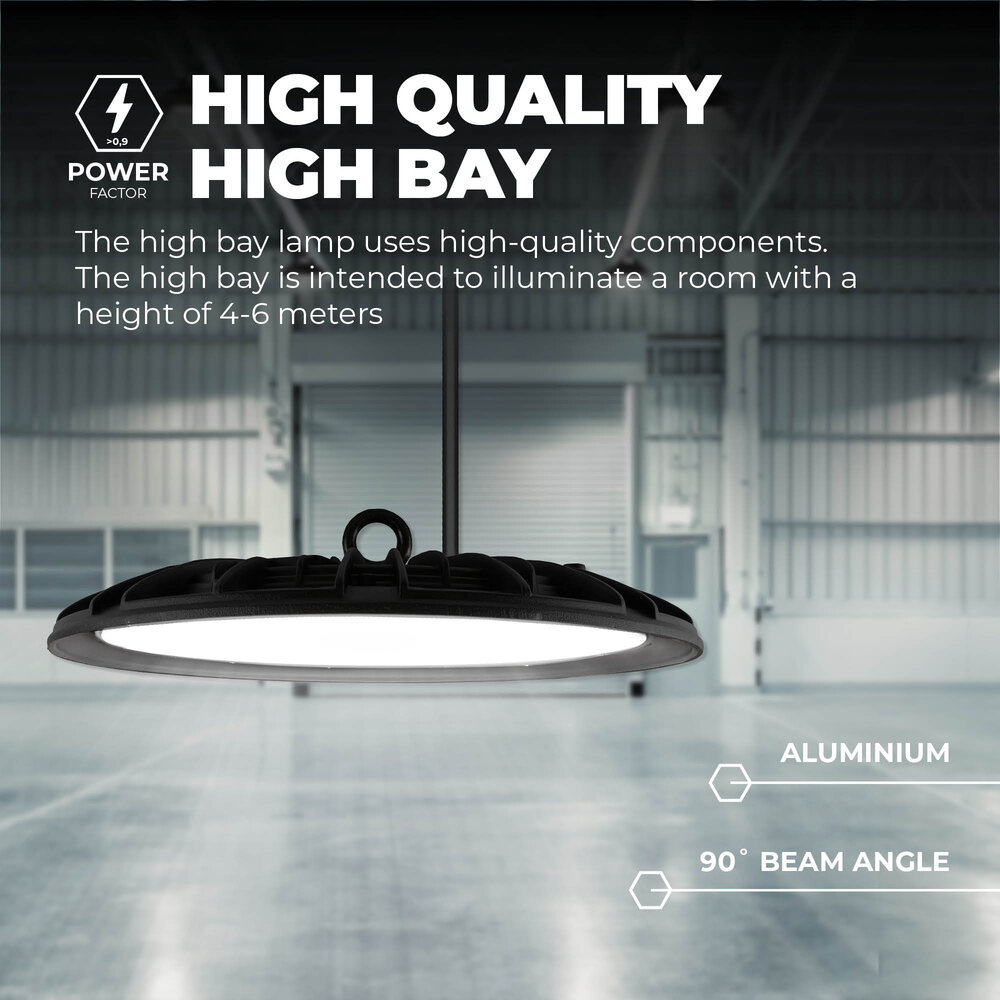 Ledvion LED High Bay 150W - Osram LED - 6000K - IP65 - 110lm/W - 90° - 2 Year Warranty