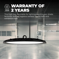 Ledvion LED High Bay 200W - Osram LED - 4000K - IP65 - 110lm/W - 90° - 2 Year Warranty