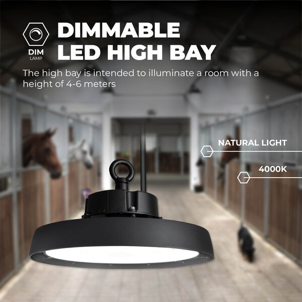 Ledvion LED High Bay 150W - Philips Lumileds - 4000K - IP65 - Dimmable - 192lm/W - 120° - 5 Year Warranty