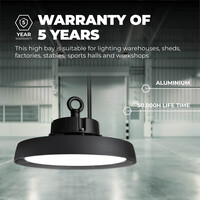 Ledvion LED High Bay 150W - Philips Lumileds - 4000K - IP65 - Dimmable - 192lm/W - 120° - 5 Year Warranty
