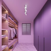 Ledvion Smart LED Ceiling Spotlight With 4 Lights - 4.9W - RGB+CCT - Dimmable - Adjustable - White