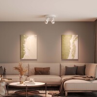 Ledvion LED Ceiling Spotlight With 4 Lights - GU10 - Dimmable - Adjustable - White - Round