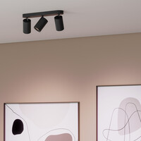 Ledvion LED Ceiling Spotlight With 3 Lights - GU10 - Dimmable - Adjustable - Black