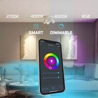 Ledvion Smart LED Ceiling Spotlight With 3 Lights - 4.9W - RGB+CCT - Dimmable - Adjustable - White - Round