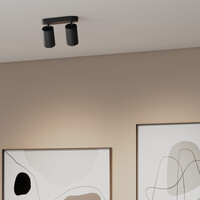 Ledvion LED Ceiling Spotlight With 2 Lights - GU10 - Dimmable - Adjustable - Black