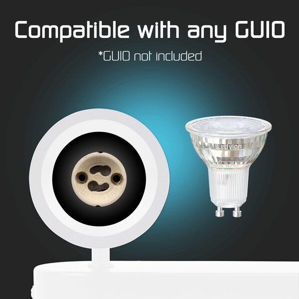 Ledvion LED Ceiling Spotlight With 2 Lights - GU10 - Dimmable - Adjustable - White