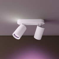 Ledvion Smart LED Ceiling Spotlight With 2 Lights - 4.9W - RGB+CCT - Dimmable - Adjustable - White