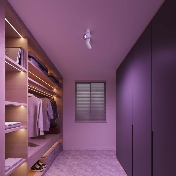 Ledvion Smart LED Ceiling Spotlight With 2 Lights - 4.9W - RGB+CCT - Dimmable - Adjustable - White