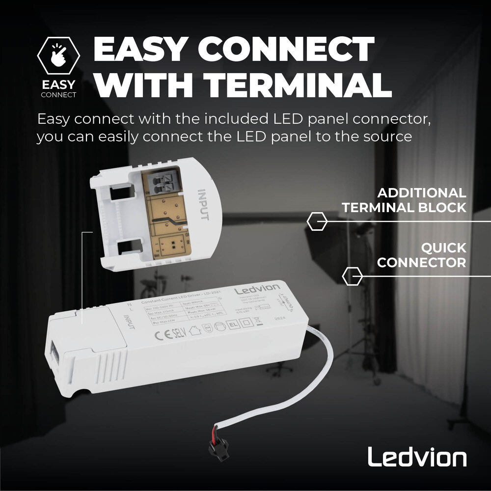 Ledvion Lumileds LED Panel 60x60 - 36W - 6500K - 125 lm/W - UGR <22 - 5 Year Warranty