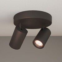Ledvion LED Ceiling Spotlight With 2 Lights - GU10 - Dimmable - Adjustable - Black - Round