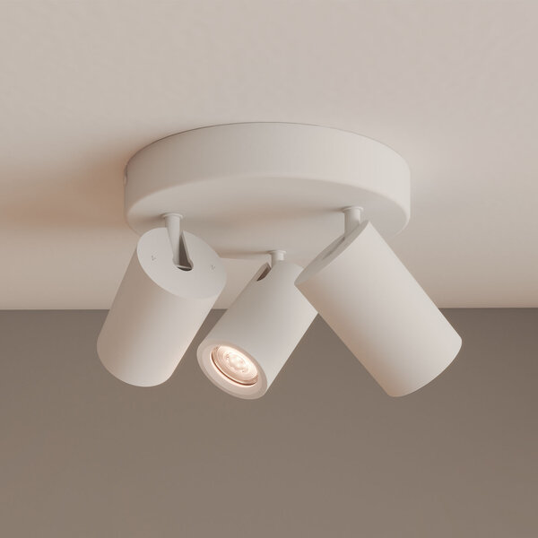 Ledvion LED Ceiling Spotlight With 3 Lights - GU10 - Dimmable - Adjustable - White - Round