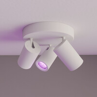 Ledvion Smart LED Ceiling Spotlight With 3 Lights - 4.9W - RGB+CCT - Dimmable - Adjustable - White - Round