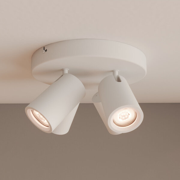 Ledvion LED Ceiling Spotlight With 4 Lights - GU10 - Dimmable - Adjustable - White - Round