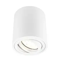 Ledvion LED Single Ceiling Spotlight - GU10 - Dimmable - Adjustable - Modern - Round - White