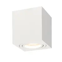 Ledvion LED Single Ceiling Spotlight - GU10 - Dimmable - Adjustable - Modern - Square - Surface Mount Downlight - White