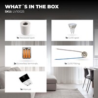 Ledvion LED Single Ceiling Spotlight - 3W - Cool White - Dimmable - Adjustable - Modern - Round - Surface Mount Downlight - White