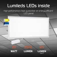 Ledvion Lumileds LED Panel 60x30 - 20W - 125 Lm/W - 4000K - 5 Years Warranty
