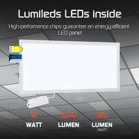 Ledvion Lumileds LED Panel 60x30 - 20W - 125 Lm/W - 6500K - 5 Years Warranty