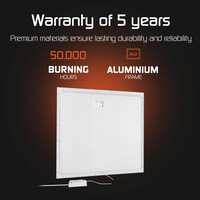 Ledvion Lumileds LED Panel 62x62 - 36W - 125 Lm/W - 6500K - 5 Years Warranty
