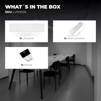 Ledvion Lumileds LED Panel 30x120 - 36W - 6500K - 125 lm/W - UGR <22 - 5 Year Warranty - Incl. Dimmable LED Driver