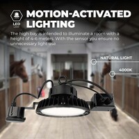 Ledvion High Bay LED lamp 200W with Sensor - Philips Driver - 120° - 175lm/W - 4000K - IP65 - Dimmable - 5 Year Warranty
