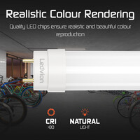Ledvion 10x 2ft LED Tube - 9W - 6500K - 100lm/W
