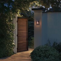 Ledvion LED Wall Light with Sensor - IP44 - E27 Fitting - Black