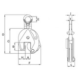 Crosby IPU10 Vertikale Plattenklemme 2 Tonnen