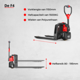EP F4 Elektrischer Hubwagen 1500 kg