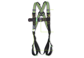 Standard-Auffanggurt mit 3 Befestigungspunkten und Schnellverschlüssen