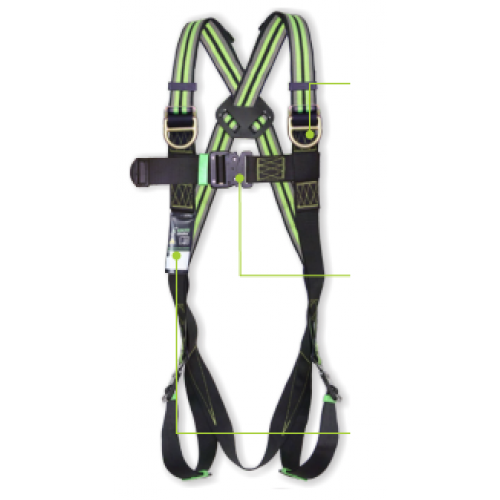 Standard-Auffanggurt mit 3 Befestigungspunkten und Schnellverschlüssen