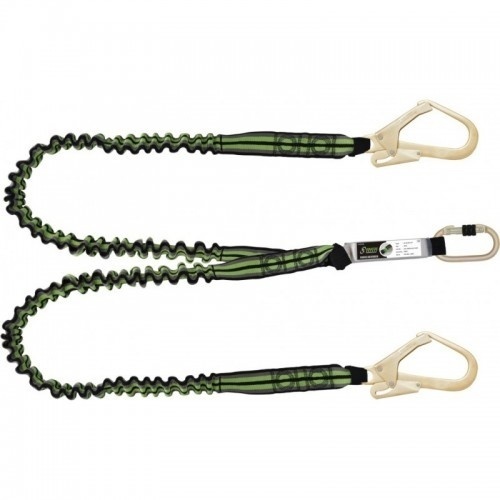 Y-Verbindungsmittel aus elastischem Gurtband mit Falldämpfer 1,50 m mit Karabiner