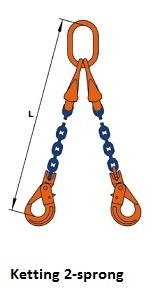 pewag Güteklasse 10 Anschlagkette 2-Strang 6 mm 2000 kg