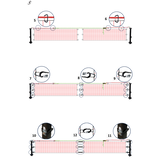 Markierungsnetz für die temporäre Sicherheitsleine für 20-Fuß-Container