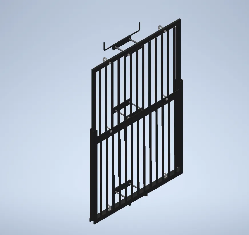 Ausziehbares Sicherheitsgitter für Palettenhaken