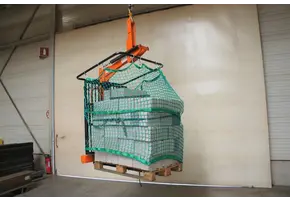 Sicherheitsnetz für Palettenhaken mit ausziehbarem Sicherheitsgitter