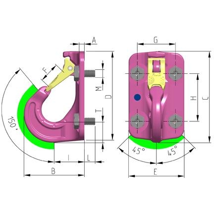 RUD Anbauhaken VABH-B Schraubbaar Güteklasse 10