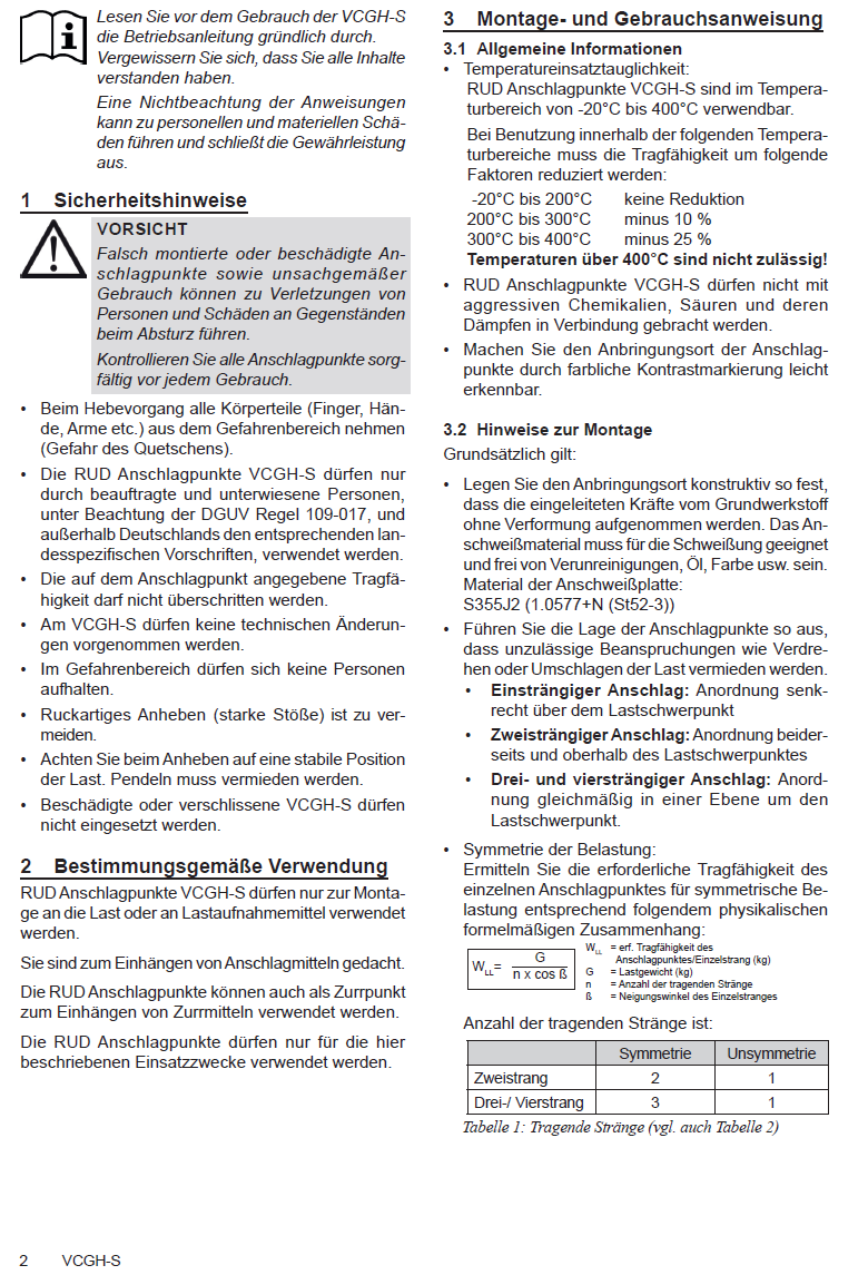 RUD VCGH-S Anbauhaken schweißbar