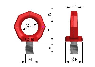 RUD Hochwertige Ringschraube RS Güteklasse 8