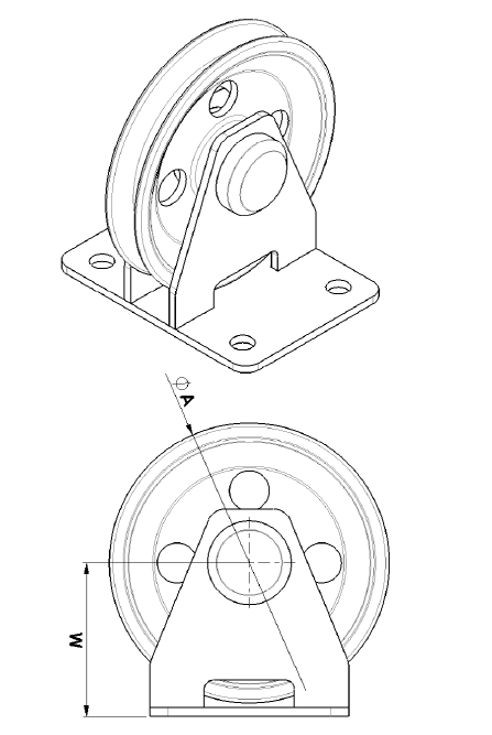 Gebuwin Flaschenzüge | Umlenkrolle | Stehblock | Edelstahl 150 - 6500kg