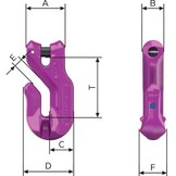 RUD ICE-Verkürzungshaken IVH mit Gabelkopf Güteklasse 12