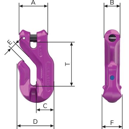 RUD ICE-Verkürzungshaken IVH mit Gabelkopf Güteklasse 12