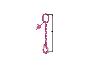 RUD 6mm VIP-Kettengehänge 1-Strang mit Sicherheitshaken VCGH Güteklasse 10 WLL   1,5 Ton