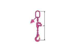 RUD 28mm VIP-Kettengehänge 1-Strang mit Sicherheitshaken VCGH, verkürzbar Güteklasse 10  WLL 28,0 Ton