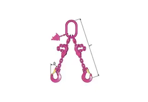 RUD 20mm VIP-Kettengehänge 2-Strang mit Sicherheitshaken VCGH, verkürzbar Güteklasse 10 WLL 22,4/ 16,0Ton