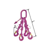 RUD 20mm VIP-Kettengehänge 4-Strang mit Sicherheitshaken VCGH verkürzbar WLL 33,6/24,0 Ton