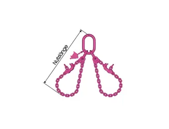 RUD 6mm RUD VIP-Kranzkette doppelt ,verkürzbar Güteklasse 10 WLL 2,55 / 1,8Ton